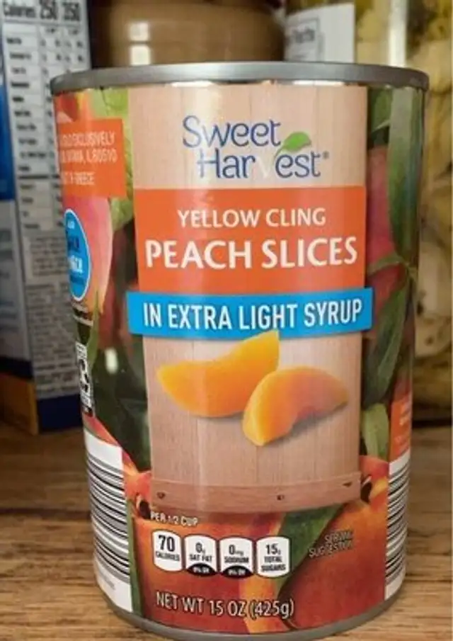Yellow cling Peach slices