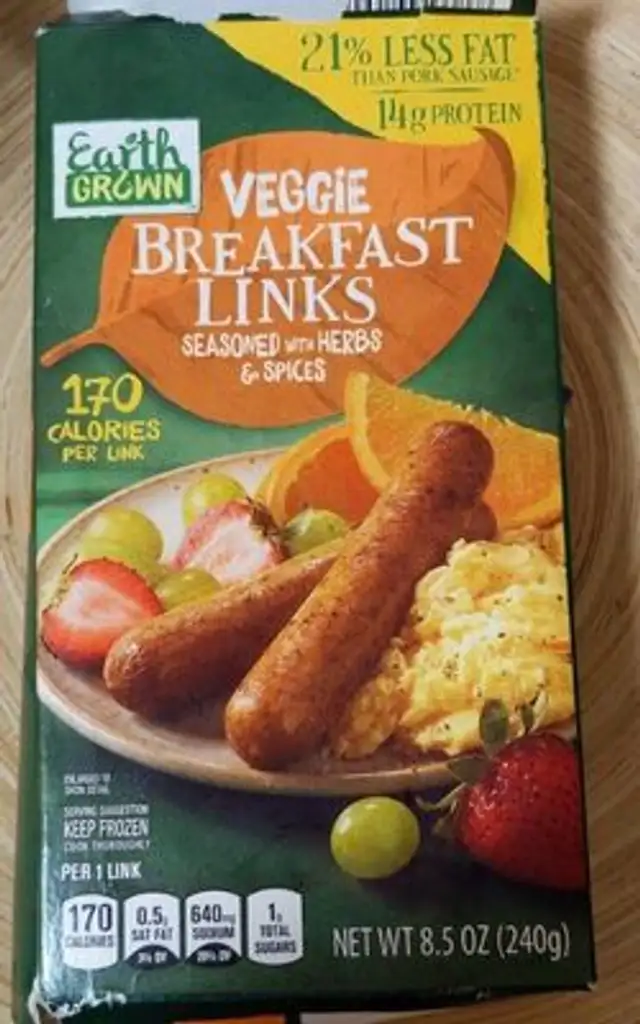Veggie breakfast links