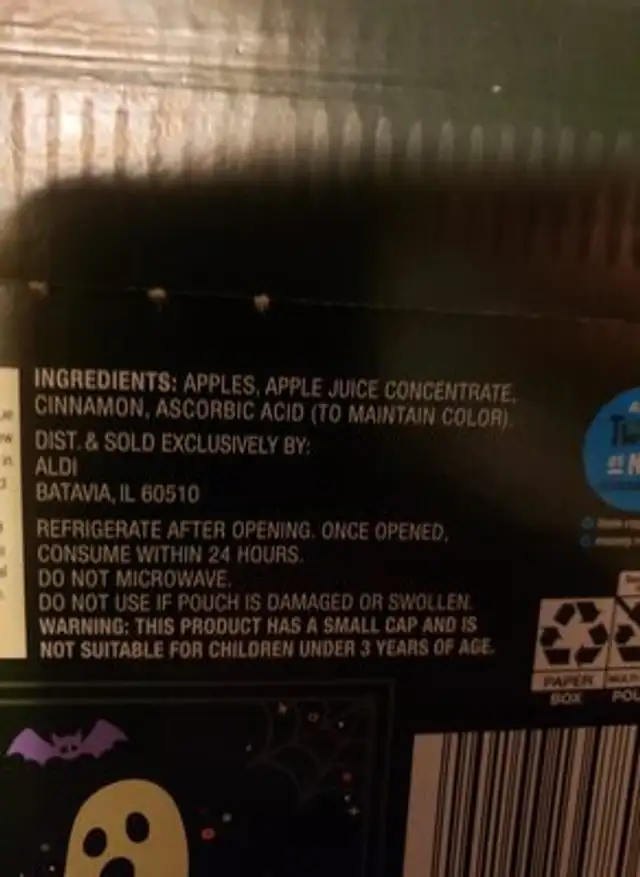 Unknown ingredients label