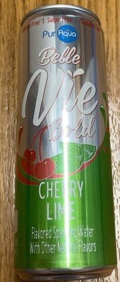 Cherry Lime Flavored Belle Vie Bold Sparkling Water, Cherry Lime