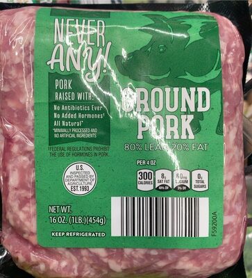Ground Pork 80% lean 20% fat