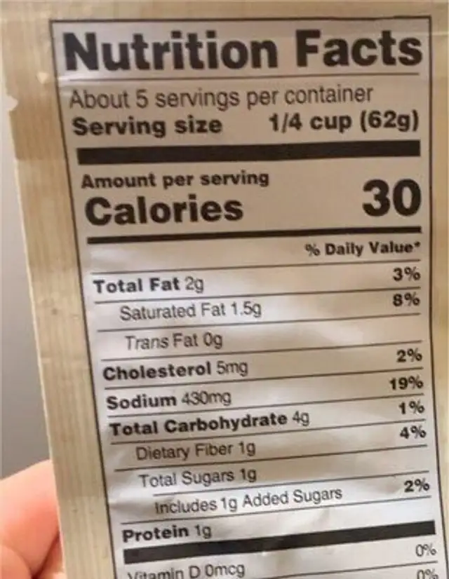 Pub style pot roast nutrition facts table