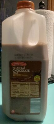 Low fat chocolate milk front packaging