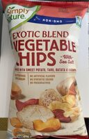 Exotic blend vegetable chips