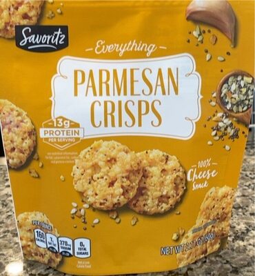 Everything Parmesian Crisps front packaging