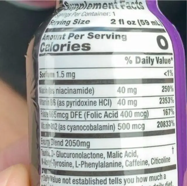 Red thunder nutrition facts table