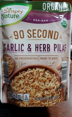 90 second garlic and herb pilaf