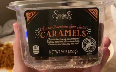 Dark chocolate sea salt caramels