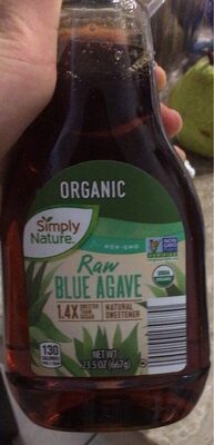 Raw blue agave front packaging