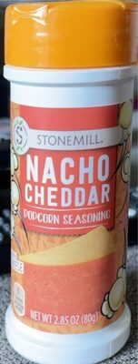 nacho cheddar popcorn seasoning front packaging