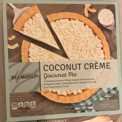 Belmont coconut crème pie front packaging