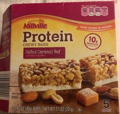 Protein chewy bars salt caramel nuts