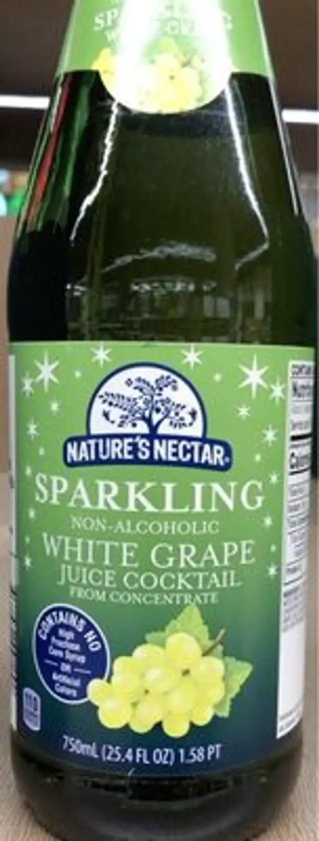 Sparkling white grape front packaging