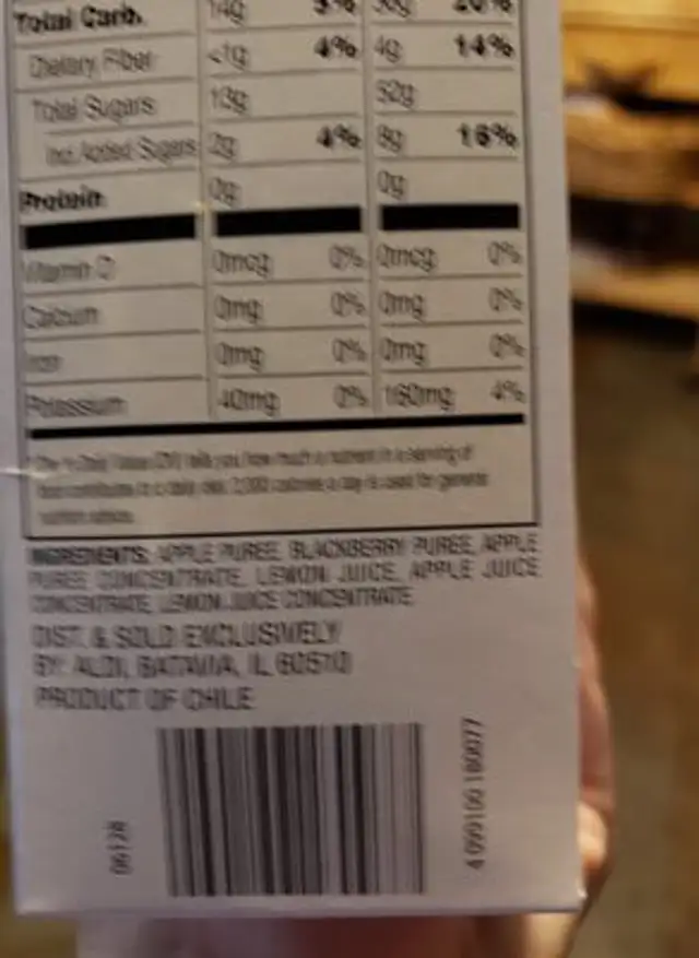 suace ingredients label