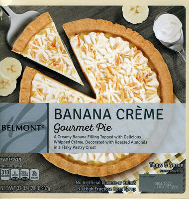 Belmont Banana Creme Gourmet Pie
