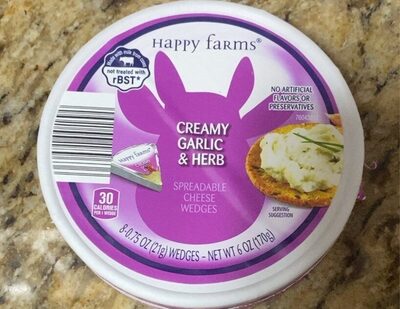 Creamy Garlic and Herb Spreadable Cheese Wedges