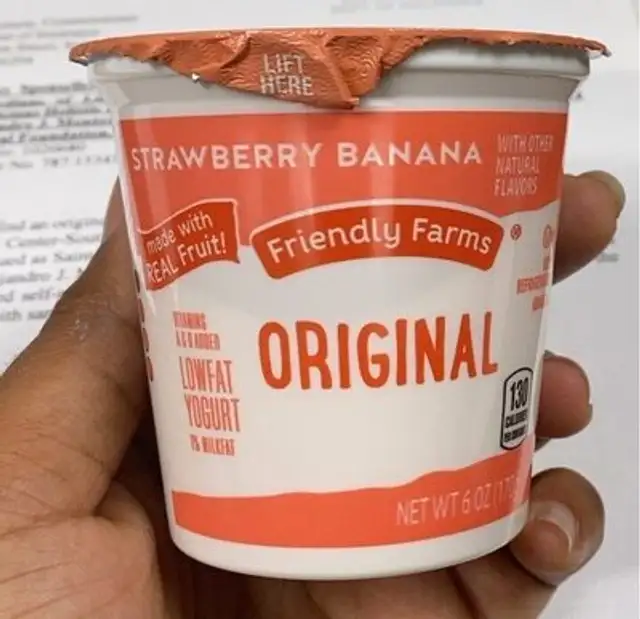 Yogurt front packaging