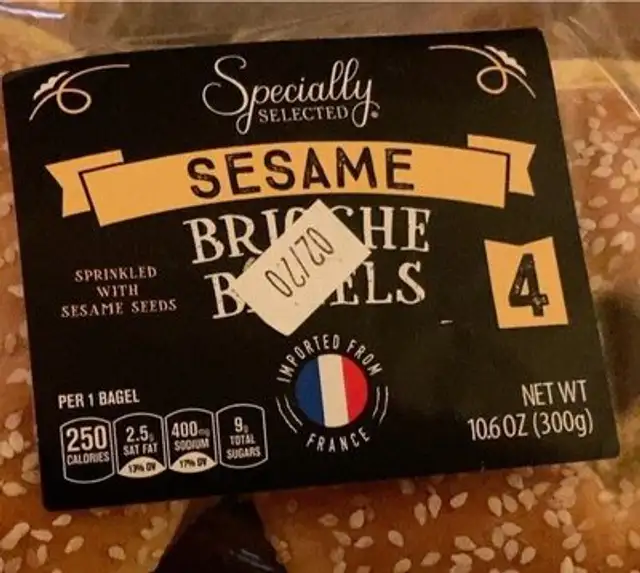 Sesame brioche bagels