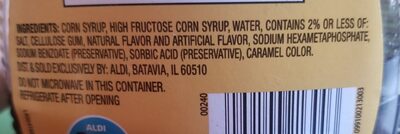 Syrup ingredients label