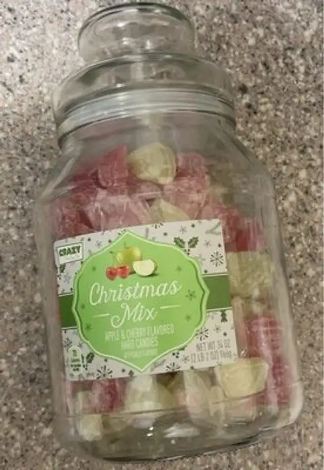 Christmas mix apple and cherry flavored hard candies