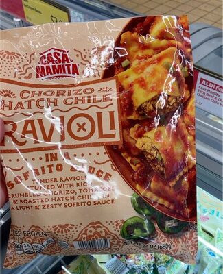 Chorizo hatch ravioli front packaging