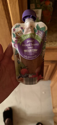 pear mixed berry beet with flax baby food puree