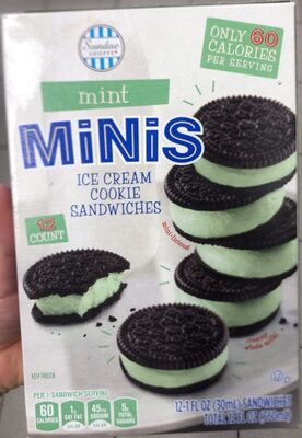 Mint mini ice cream cookies