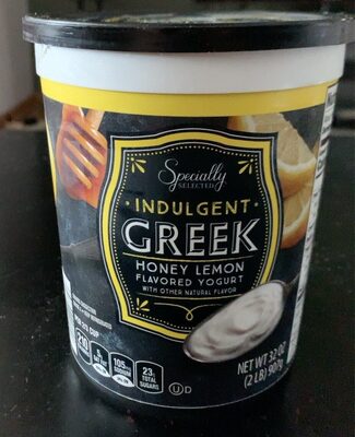 Indulgent Greek Lemon Flavored Yogurt with Honey with Other Natural Flavor