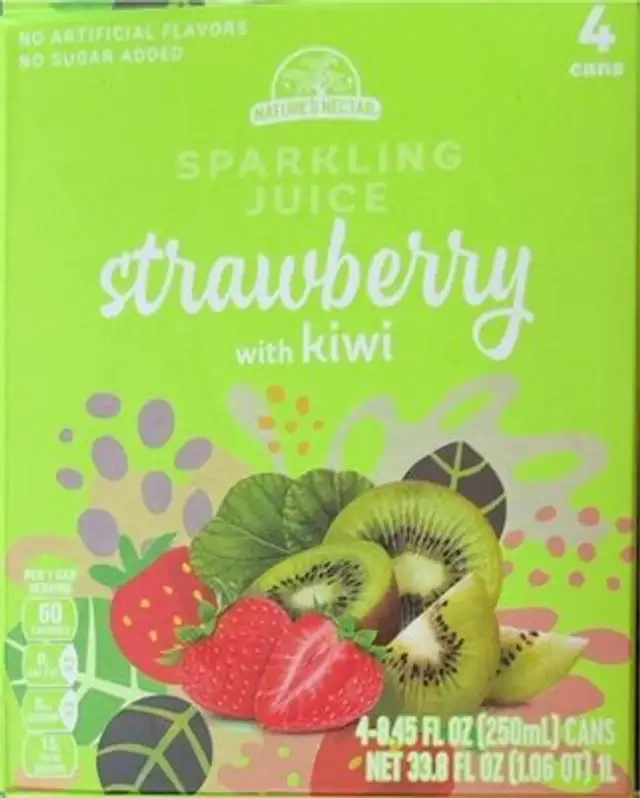 Sparkling Juice Strawberry with Kiwi