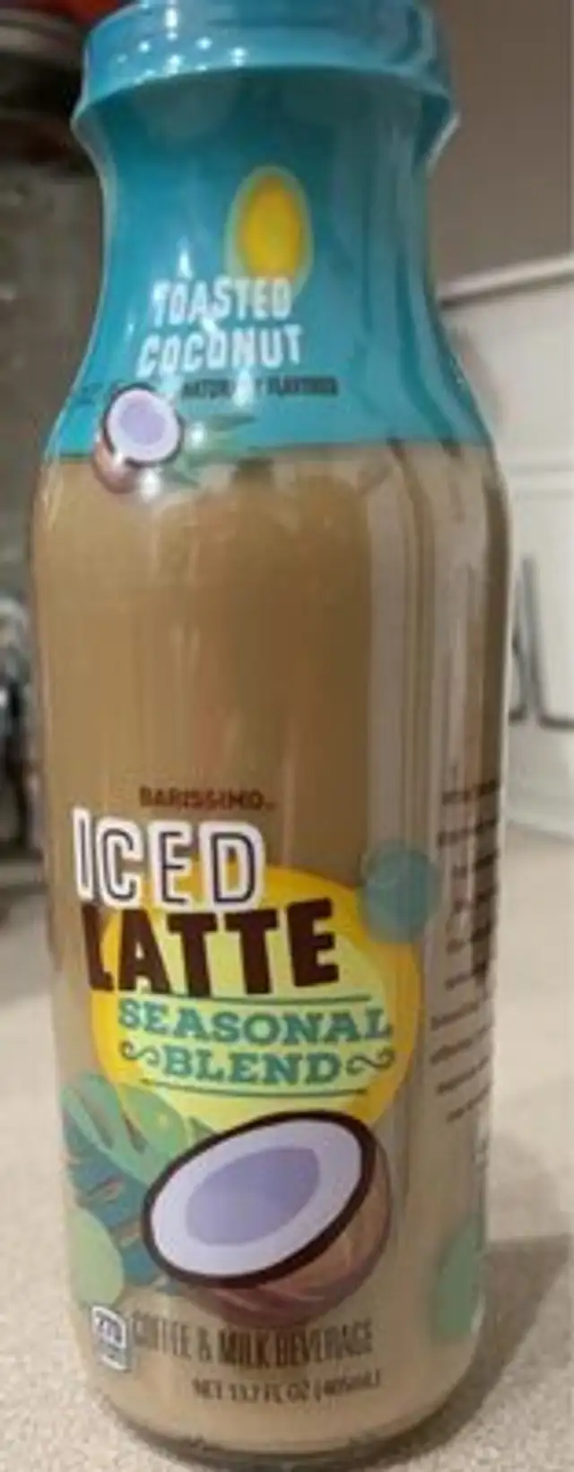 Toasted coconut iced latte