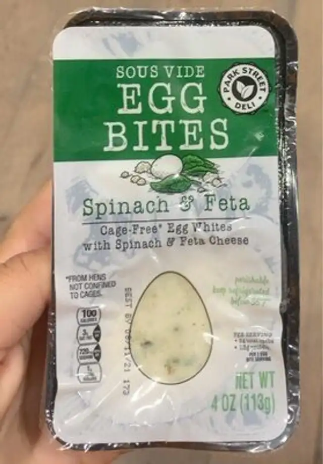 Spinach and feta egg bites