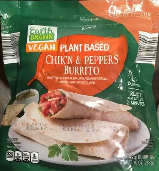Chik'n and Peppers Burrito