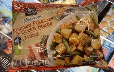 Steamed roasted potatoes & green beans