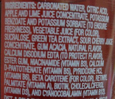 Sparkling Frost ingredients label