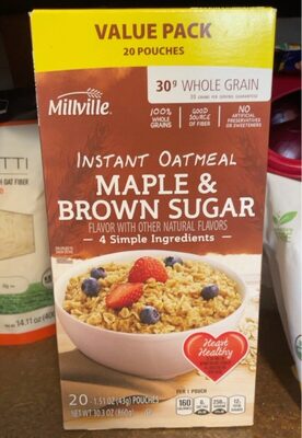 Instant Oatmeal Maple & Brown Sugar