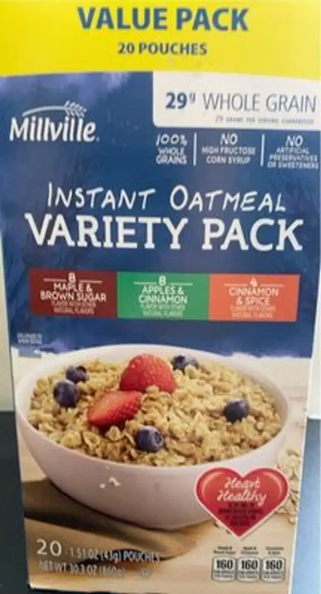 Instant oatmeal variety pack