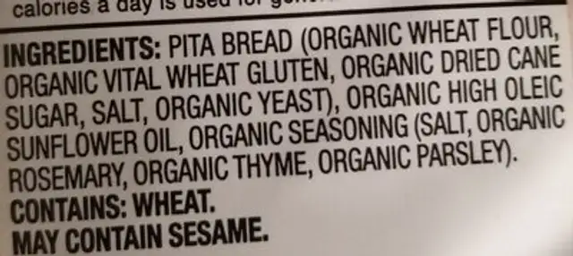 simply naturepita chips ingredients label