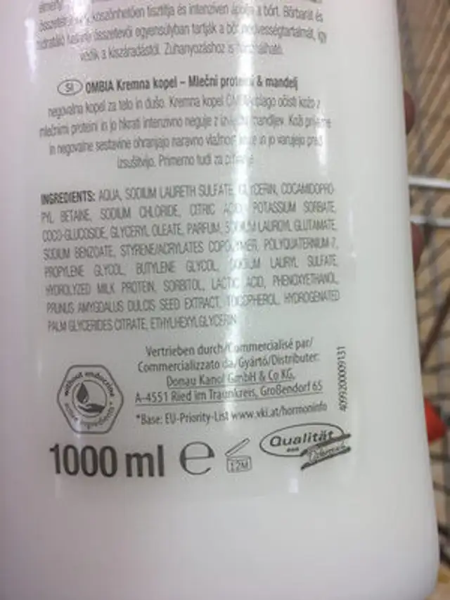 Unknown ingredients label