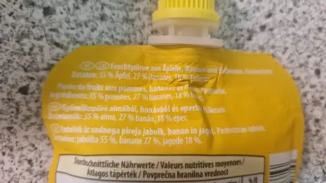 Fruit snack ingredients label