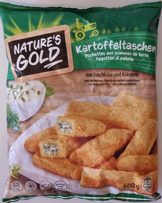 Kartoffeltaschen mit Frischkäse und Kräutern front packaging