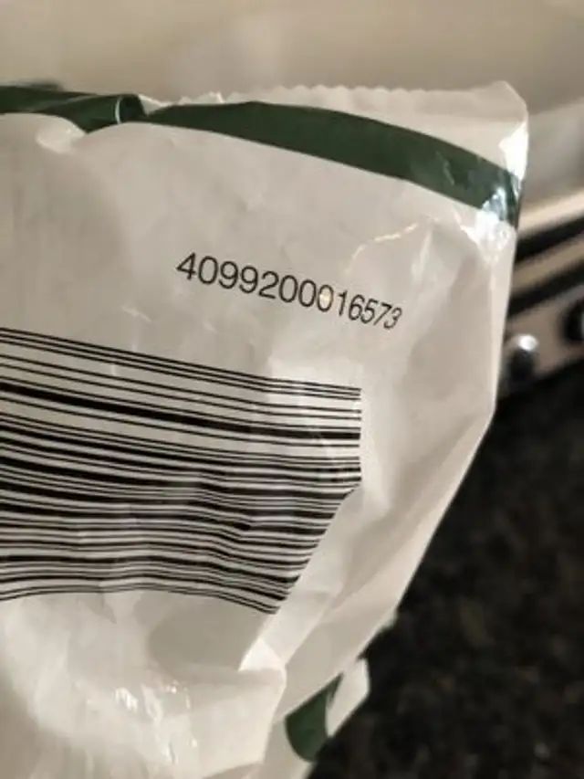 Unknown nutrition facts table