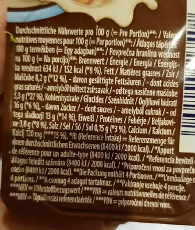 Topi maxi nutrition facts table