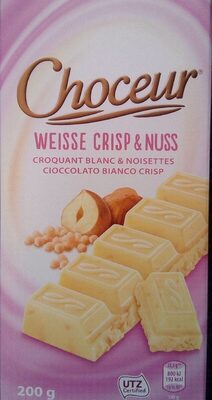 Weiße Crisp & Nuss Schokolade