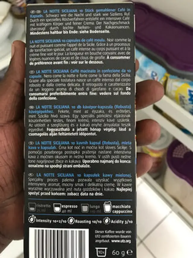 Unknown ingredients label