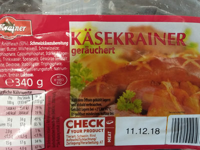 Käsekrainer geräuchert
