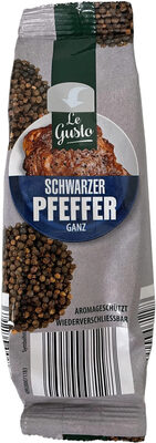 Schwarzer Pfeffer ganz
