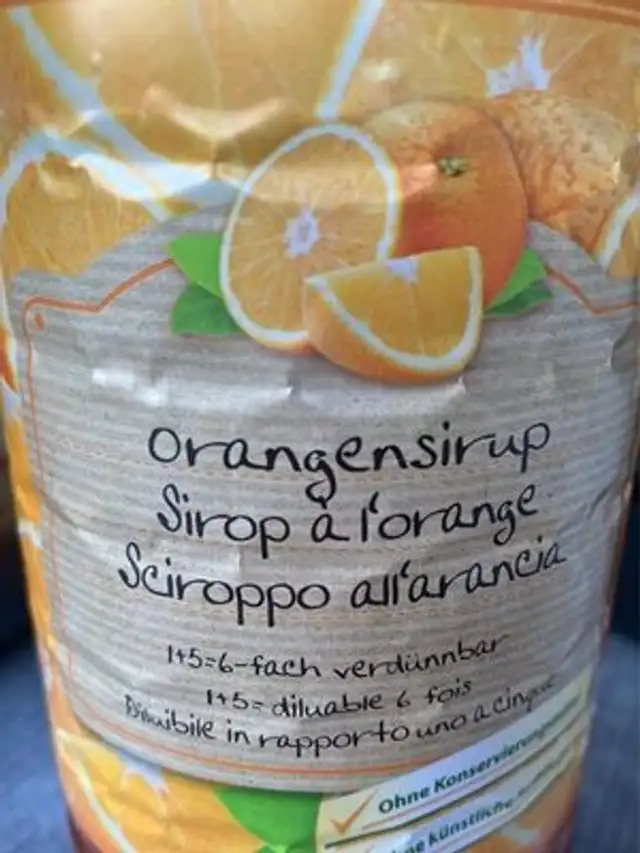 Sirop à l'orange