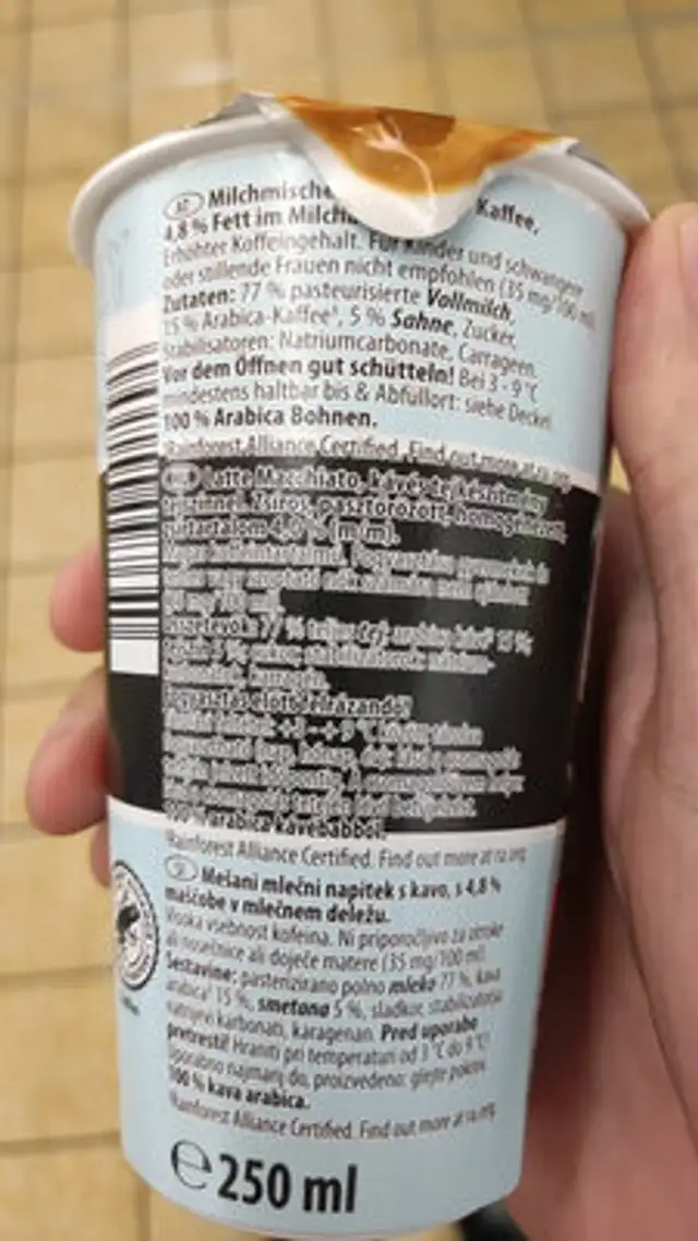 Unknown ingredients label
