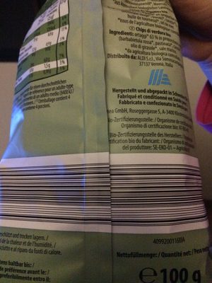 Chips de légumes bio