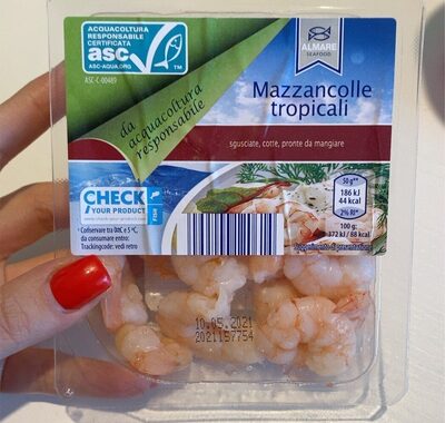 Mazzancolle tropicali front packaging